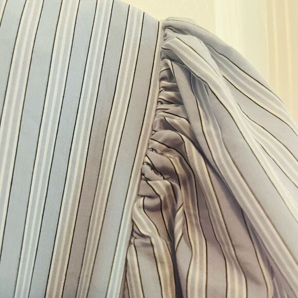 Sundays Blue Smocked Mandarin Collar Dress - Picture 4 of 10